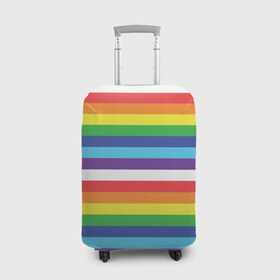 Чехол для чемодана 3D с принтом Радужные полосы в Курске, 86% полиэфир, 14% спандекс | двустороннее нанесение принта, прорези для ручек и колес | rainbow | линии | радуга | радужные полосы | разноцветные полосы
