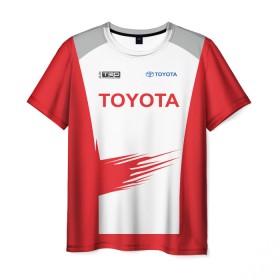 Мужская футболка 3D с принтом Toyota Driver в Курске, 100% полиэфир | прямой крой, круглый вырез горловины, длина до линии бедер | Тематика изображения на принте: racing | rally | rally team | toyota | toyota team | гонки | тайота | тоёта | тойота