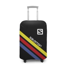 Чехол для чемодана 3D с принтом Salomon в Курске, 86% полиэфир, 14% спандекс | двустороннее нанесение принта, прорези для ручек и колес | salomon | активный отдых | альпинизм | биатлон | зима | лыжи | сноуборд | спорт