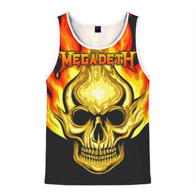 Мужская майка 3D с принтом Megadeth в Курске, 100% полиэстер | круглая горловина, приталенный силуэт, длина до линии бедра. Пройма и горловина окантованы тонкой бейкой | countdown to extinction | бас | гитара | группа | дэйв мастейн | кико лоурейро | лос анджелес | метал | трэш | хард рок | хеви метал