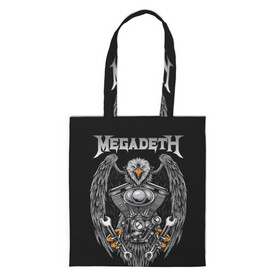 Шоппер 3D с принтом Megadeth в Курске, 100% полиэстер | Плотность: 200 г/м2; Размер: 34×35 см; Высота лямок: 30 см | countdown to extinction | бас | гитара | группа | дэйв мастейн | кико лоурейро | лос анджелес | метал | трэш | хард рок | хеви метал