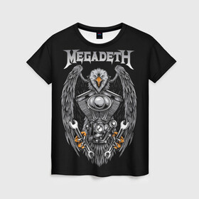 Женская футболка 3D с принтом Megadeth в Курске, 100% полиэфир ( синтетическое хлопкоподобное полотно) | прямой крой, круглый вырез горловины, длина до линии бедер | countdown to extinction | бас | гитара | группа | дэйв мастейн | кико лоурейро | лос анджелес | метал | трэш | хард рок | хеви метал