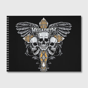 Альбом для рисования с принтом Megadeth в Курске, 100% бумага
 | матовая бумага, плотность 200 мг. | Тематика изображения на принте: countdown to extinction | бас | гитара | группа | дэйв мастейн | кико лоурейро | лос анджелес | метал | трэш | хард рок | хеви метал