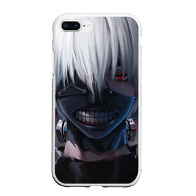 Чехол для iPhone 7Plus/8 Plus матовый с принтом TOKYO GHOUL в Курске, Силикон | Область печати: задняя сторона чехла, без боковых панелей | anime | heroes | kaneki | manga | tokyo ghoul | аниме | герои | канеки | манга | токийский гуль | токио гуль