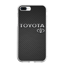 Чехол для iPhone 7Plus/8 Plus матовый с принтом Toyota Carbon в Курске, Силикон | Область печати: задняя сторона чехла, без боковых панелей | carbon | toyota | абстракция | авто | автомобиль | карбон | лого | логотип | машина | таета | тоета | тойота