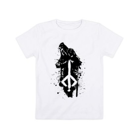 Детская футболка хлопок с принтом BLOODBORNE в Курске, 100% хлопок | круглый вырез горловины, полуприлегающий силуэт, длина до линии бедер | bloodborne | hunter | знак охотника | охотник | рожденный кровью
