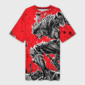 Платье-футболка 3D с принтом Сражение с Убийцей Гоблинов в Курске,  |  | goblin slayer | goblins | slayer | гоблины | гобурин сурейя | дворф шаман | сэйю | ящер жрец
