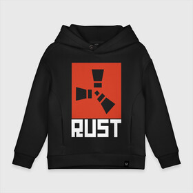 Детское худи Oversize хлопок с принтом RUST в Курске, френч-терри — 70% хлопок, 30% полиэстер. Мягкий теплый начес внутри —100% хлопок | боковые карманы, эластичные манжеты и нижняя кромка, капюшон на магнитной кнопке | dayz | facepunch | rust | state of decay | survival | the forest | this war of mine | выживалка rust | раст