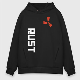 Мужское худи Oversize хлопок с принтом RUST в Курске, френч-терри — 70% хлопок, 30% полиэстер. Мягкий теплый начес внутри —100% хлопок | боковые карманы, эластичные манжеты и нижняя кромка, капюшон на магнитной кнопке | Тематика изображения на принте: dayz | facepunch | rust | state of decay | survival | the forest | this war of mine | выживалка rust | раст