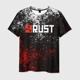 Мужская футболка 3D с принтом RUST в Курске, 100% полиэфир | прямой крой, круглый вырез горловины, длина до линии бедер | dayz | facepunch | rust | state of decay | survival | the forest | this war of mine | выживалка rust | раст