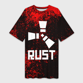 Платье-футболка 3D с принтом RUST в Курске,  |  | dayz | facepunch | rust | state of decay | survival | the forest | this war of mine | выживалка rust | раст