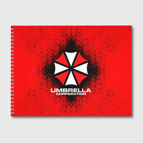 Альбом для рисования с принтом Umbrella Corporation в Курске, 100% бумага
 | матовая бумага, плотность 200 мг. | game | resident evil 3 | umbrella corporation | амбрелла | амбрелла корпорейшн | военная и фармацевтическая корпорация | игра | игры | умбрелла