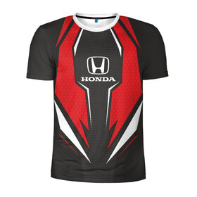 Мужская футболка 3D спортивная с принтом Honda Driver team Red в Курске, 100% полиэстер с улучшенными характеристиками | приталенный силуэт, круглая горловина, широкие плечи, сужается к линии бедра | Тематика изображения на принте: driver | driver team | honda | honda team | racing | гонки | машины | тачки | хонда