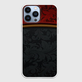 Чехол для iPhone 13 Pro Max с принтом Кружева на карбоне | Lace Carbone в Курске,  |  | abstract | carbon | colors | lines | paints | pattern | stripes | texture | абстракция | карбон | краски | кружева | полосы | узор | узоры