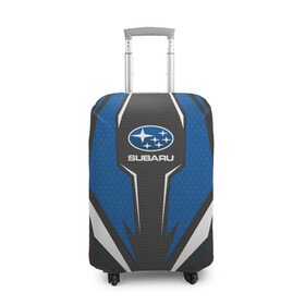 Чехол для чемодана 3D с принтом Subaru Driver team в Курске, 86% полиэфир, 14% спандекс | двустороннее нанесение принта, прорези для ручек и колес | driver | driver team | racing | subaru | subaru team | гонки | машины | субарик | субару | тачки