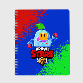 Тетрадь с принтом BRAWL STARS SPROUT в Курске, 100% бумага | 48 листов, плотность листов — 60 г/м2, плотность картонной обложки — 250 г/м2. Листы скреплены сбоку удобной пружинной спиралью. Уголки страниц и обложки скругленные. Цвет линий — светло-серый
 | 8 bit | brawl stars | brawl stars sprout | crow | leon shark | max | mr.p | sally leon | shark | sprout | tara | werewolf leon | берли | бравл старс | ворон | макс | оборотень | спроут | тара