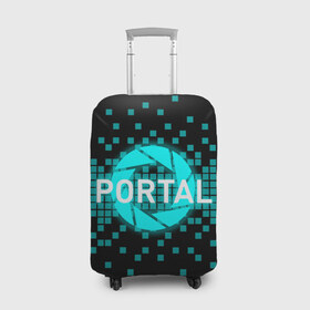 Чехол для чемодана 3D с принтом Portal в Курске, 86% полиэфир, 14% спандекс | двустороннее нанесение принта, прорези для ручек и колес | 3d | aperture science | black mesa xen | half life | portal | portal 2 | valve | игра | портал