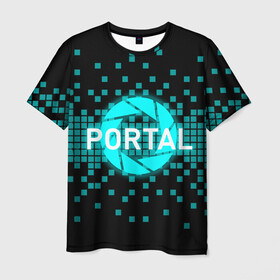 Мужская футболка 3D с принтом Portal в Курске, 100% полиэфир | прямой крой, круглый вырез горловины, длина до линии бедер | 3d | aperture science | black mesa xen | half life | portal | portal 2 | valve | игра | портал