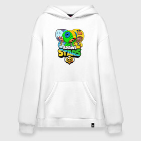 Худи SuperOversize хлопок с принтом Brawl Stars Leon Trio в Курске, 70% хлопок, 30% полиэстер, мягкий начес внутри | карман-кенгуру, эластичная резинка на манжетах и по нижней кромке, двухслойный капюшон
 | 3 леона | brawl stars | brawl stars leon | leon | leon green | leon sally | leon shark | бравл старс | леон | леон акула | леон огонь | леон салли | леон старс | леоны