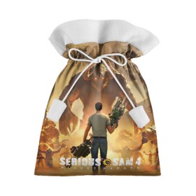 Подарочный 3D мешок с принтом Serious Sam 4 в Курске, 100% полиэстер | Размер: 29*39 см | croteam | devolver | digital | games | planet | sam | serious | игры | крутой | планета | сэм