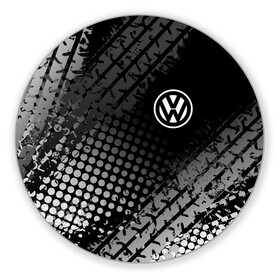 Коврик для мышки круглый с принтом Volkswagen в Курске, резина и полиэстер | круглая форма, изображение наносится на всю лицевую часть | Тематика изображения на принте: volkswagen | vw | vw значок | vw лого | vw марка | vw эмблема | wv | значок vw | значок фольксваген | лого автомобиля | лого вольцваген | логотип vw | фольксваген | фольцваген
