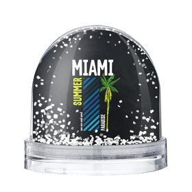 Снежный шар с принтом Summer Miami в Курске, Пластик | Изображение внутри шара печатается на глянцевой фотобумаге с двух сторон | paradise | summer | летняя | лето | майами | маями | пальмы | рай
