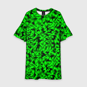 Детское платье 3D с принтом КАМУФЛЯЖ GREEN в Курске, 100% полиэстер | прямой силуэт, чуть расширенный к низу. Круглая горловина, на рукавах — воланы | Тематика изображения на принте: camouflage | армия | военная форма | военный | вооружение | вооруженные силы | защита | защитный цвет | зеленый | камуфляж | маскировка | салатовый | солдат | униформа | форма | хаки