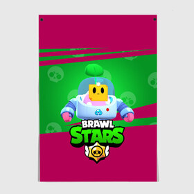 Постер с принтом BRAWL STARS SPROUT в Курске, 100% бумага
 | бумага, плотность 150 мг. Матовая, но за счет высокого коэффициента гладкости имеет небольшой блеск и дает на свету блики, но в отличии от глянцевой бумаги не покрыта лаком | brawl | brawl stars | brawl stars sprout | clash | sprout | бравл старс | игра | мобильные игры | спраут