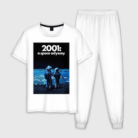 Мужская пижама хлопок с принтом 2001: а Space Odyssey в Курске, 100% хлопок | брюки и футболка прямого кроя, без карманов, на брюках мягкая резинка на поясе и по низу штанин
 | 