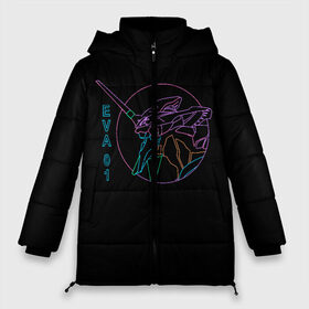 Женская зимняя куртка 3D с принтом Eva 01 Vaporwave Evangelion в Курске, верх — 100% полиэстер; подкладка — 100% полиэстер; утеплитель — 100% полиэстер | длина ниже бедра, силуэт Оверсайз. Есть воротник-стойка, отстегивающийся капюшон и ветрозащитная планка. 

Боковые карманы с листочкой на кнопках и внутренний карман на молнии | 90 | anime | cyborg | eva | eva 01 | evangelion | manga | meha | misato | rei | robot | vaporwave | аниме | вейпорвейв | ева | ева 01 | евангелион | манга | мисато | робот | синдзи