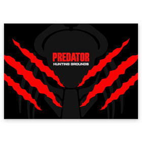 Поздравительная открытка с принтом PREDATOR:HUNTING GROUNDS в Курске, 100% бумага | плотность бумаги 280 г/м2, матовая, на обратной стороне линовка и место для марки
 | predator hunting grounds | predator. | охотничьи угодья | чужой против хищника