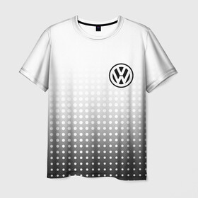 Мужская футболка 3D с принтом Volkswagen в Курске, 100% полиэфир | прямой крой, круглый вырез горловины, длина до линии бедер | volkswagen | vw | vw значок | vw лого | vw марка | vw эмблема | wv | значок vw | значок фольксваген | лого автомобиля | лого вольцваген | логотип vw | фольксваген | фольцваген