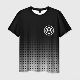 Мужская футболка 3D с принтом Volkswagen в Курске, 100% полиэфир | прямой крой, круглый вырез горловины, длина до линии бедер | volkswagen | vw | vw значок | vw лого | vw марка | vw эмблема | wv | значок vw | значок фольксваген | лого автомобиля | лого вольцваген | логотип vw | фольксваген | фольцваген