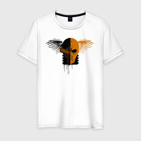 Мужская футболка хлопок с принтом Deathstroke в Курске, 100% хлопок | прямой крой, круглый вырез горловины, длина до линии бедер, слегка спущенное плечо. | arrow | deathstroke | vdzabma | детстроук | стрела