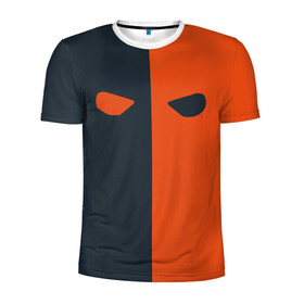 Мужская футболка 3D спортивная с принтом Deathstroke в Курске, 100% полиэстер с улучшенными характеристиками | приталенный силуэт, круглая горловина, широкие плечи, сужается к линии бедра | arrow | deathstroke | vdzabma | детстроук | стрела