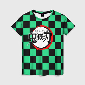 Женская футболка 3D с принтом KIMETSU NO YAIBA в Курске, 100% полиэфир ( синтетическое хлопкоподобное полотно) | прямой крой, круглый вырез горловины, длина до линии бедер | demon slayer | kimetsu no yaiba | nezuko | shinobu | slayer | tanjiro | zenitsu | гию томиока | зенитцу | иноске хашибира | клинок рассекающий демонов | незуко | танджиро | шинобу кочо