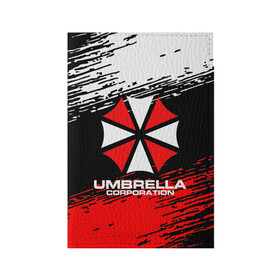 Обложка для паспорта матовая кожа с принтом Umbrella Corporation. в Курске, натуральная матовая кожа | размер 19,3 х 13,7 см; прозрачные пластиковые крепления | Тематика изображения на принте: resident evil | umbrella corporation | амбрелла | амбрелла корпорейшн | вирус | вымышленная военная и фармацевтическая корпорация | игра | умбрелла