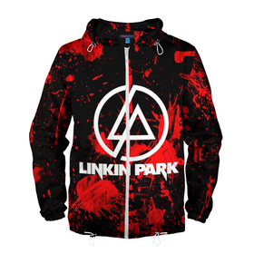 Мужская ветровка 3D с принтом Linkin Park в Курске, 100% полиэстер | подол и капюшон оформлены резинкой с фиксаторами, два кармана без застежек по бокам, один потайной карман на груди | chester bennington | linkin park | rock | группа | линкин парк | логотип | музыка | рок | рок н ролл | честер беннингтон | эмблема