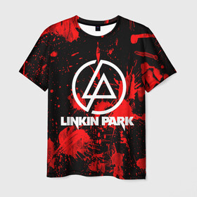 Мужская футболка 3D с принтом Linkin Park в Курске, 100% полиэфир | прямой крой, круглый вырез горловины, длина до линии бедер | chester bennington | linkin park | rock | группа | линкин парк | логотип | музыка | рок | рок н ролл | честер беннингтон | эмблема