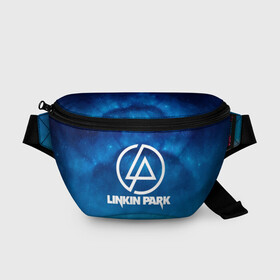 Поясная сумка 3D с принтом Linkin Park в Курске, 100% полиэстер | плотная ткань, ремень с регулируемой длиной, внутри несколько карманов для мелочей, основное отделение и карман с обратной стороны сумки застегиваются на молнию | chester bennington | linkin park | rock | space | группа | космос | линкин парк | логотип | музыка | рок | рок н ролл | честер беннингтон | эмблема