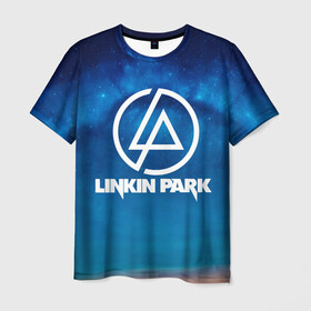Мужская футболка 3D с принтом Linkin Park в Курске, 100% полиэфир | прямой крой, круглый вырез горловины, длина до линии бедер | chester bennington | linkin park | rock | space | группа | космос | линкин парк | логотип | музыка | рок | рок н ролл | честер беннингтон | эмблема