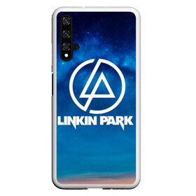 Чехол для Honor 20 с принтом Linkin Park в Курске, Силикон | Область печати: задняя сторона чехла, без боковых панелей | Тематика изображения на принте: chester bennington | linkin park | rock | space | группа | космос | линкин парк | логотип | музыка | рок | рок н ролл | честер беннингтон | эмблема