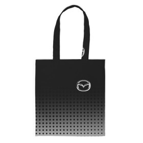 Сумка 3D повседневная с принтом Mazda в Курске, 100% полиэстер | Плотность: 200 г/м2; Размер: 34×35 см; Высота лямок: 30 см | mazda | mazda лого | mazda марка | mazda эмблема | значок mazda | лого авто | лого автомобиля | логотип mazda | логотип мазда | мазда | мазда значок | мазда лого | мазда эмблема | черно белый