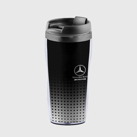 Термокружка-непроливайка с принтом Mercedes-Benz в Курске, внутренняя часть — пищевой пластик, наружная часть — прозрачный пластик, между ними — полиграфическая вставка с рисунком | объем — 350 мл, герметичная крышка | amg | mercedes | mercedes значок | mercedes лого | mercedes марка | амг | бенц | лого автомобиля | логотип мерседес | мерин | мерс | мерседес | мерседес бенз | мерседес лого | мерседес эмблема