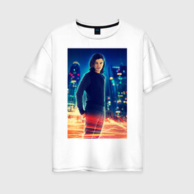 Женская футболка хлопок Oversize с принтом Cisco Ramon в Курске, 100% хлопок | свободный крой, круглый ворот, спущенный рукав, длина до линии бедер
 | Тематика изображения на принте: cisco ramon | the flash | vdzabma | флэш | циско рамон
