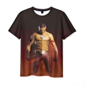 Мужская футболка 3D с принтом Wally West в Курске, 100% полиэфир | прямой крой, круглый вырез горловины, длина до линии бедер | kid flash | the flash | vdzabma | wally west | кид флэш | уолли уэст | флэш