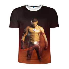 Мужская футболка 3D спортивная с принтом Wally West в Курске, 100% полиэстер с улучшенными характеристиками | приталенный силуэт, круглая горловина, широкие плечи, сужается к линии бедра | kid flash | the flash | vdzabma | wally west | кид флэш | уолли уэст | флэш