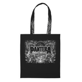 Шоппер 3D с принтом PANTERA. в Курске, 100% полиэстер | Плотность: 200 г/м2; Размер: 34×35 см; Высота лямок: 30 см | pantera | американская метал группа | грув метал | группа | музыка | пантера | рок | рок группа