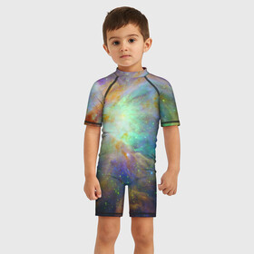 Детский купальный костюм 3D с принтом The Heart of Orion в Курске, Полиэстер 85%, Спандекс 15% | застежка на молнии на спине | space | астрономия | звёзды | космос | млечный путь | планеты