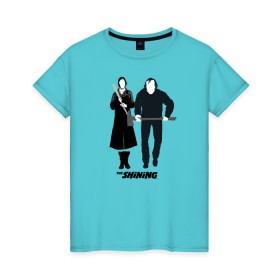 Женская футболка хлопок с принтом The Shining в Курске, 100% хлопок | прямой крой, круглый вырез горловины, длина до линии бедер, слегка спущенное плечо | the shining | vdosadir | сияние | стэнли кубрик